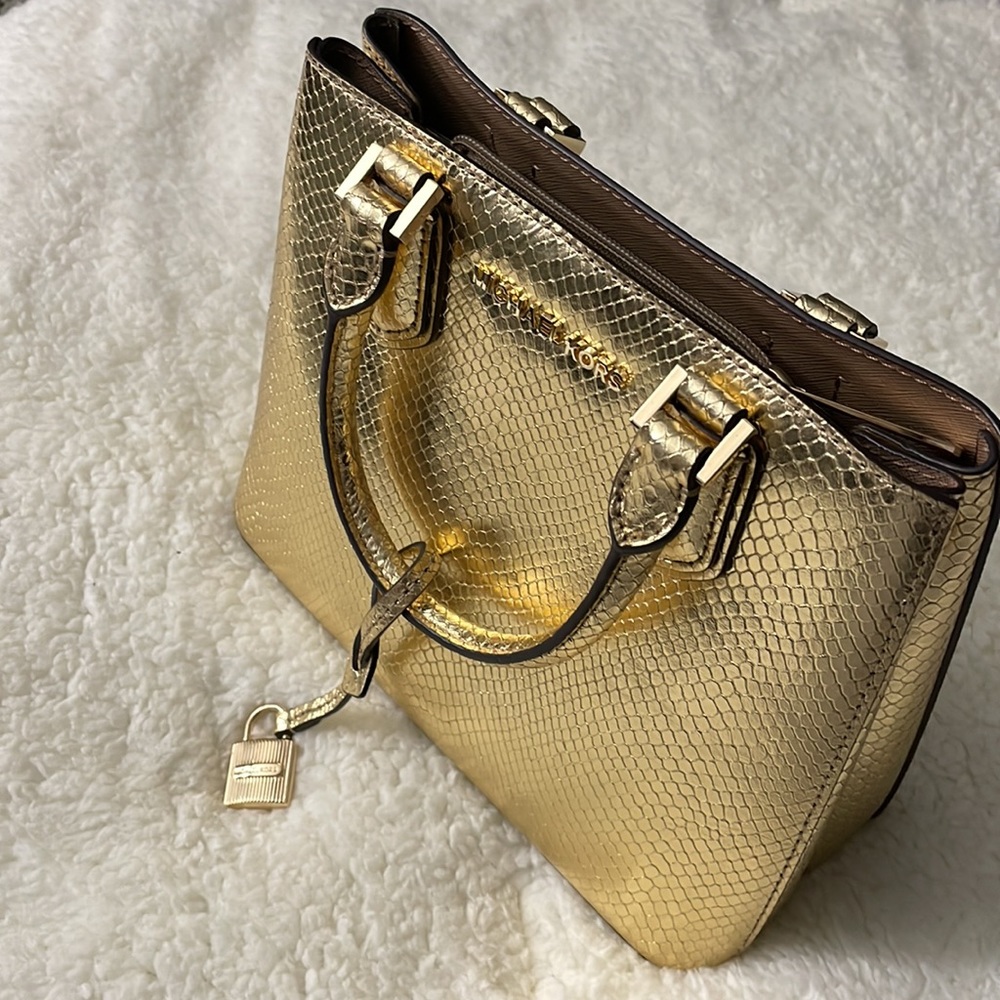 Gold Michael Kors purse - Picture 2 of 3